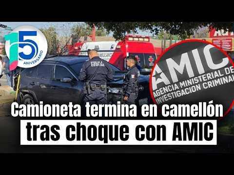 Pickup de la AMIC se estrella contra vehículo particular en Hermosillo