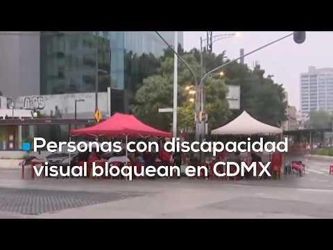 Bloqueo en Balderas y Chapultepec: Personas con discapacidad visual exigen módulos del #MetroCDMX