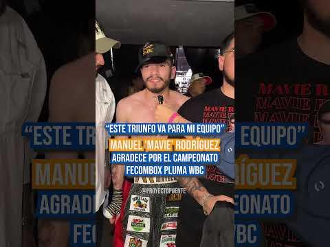 Manuel “Mavie” Rodríguez agradece a su equipo por su victoria en el ring de Hermosillo